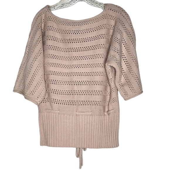 HOOKED UP by IOT Silver Sparkle Pink Knit 3/4 Sleeves Sweater Junior's Size L - Picture 13 of 16